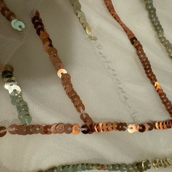 Ruth by Anthropologie Sequin Cream Skirt - Picture 2 of 4